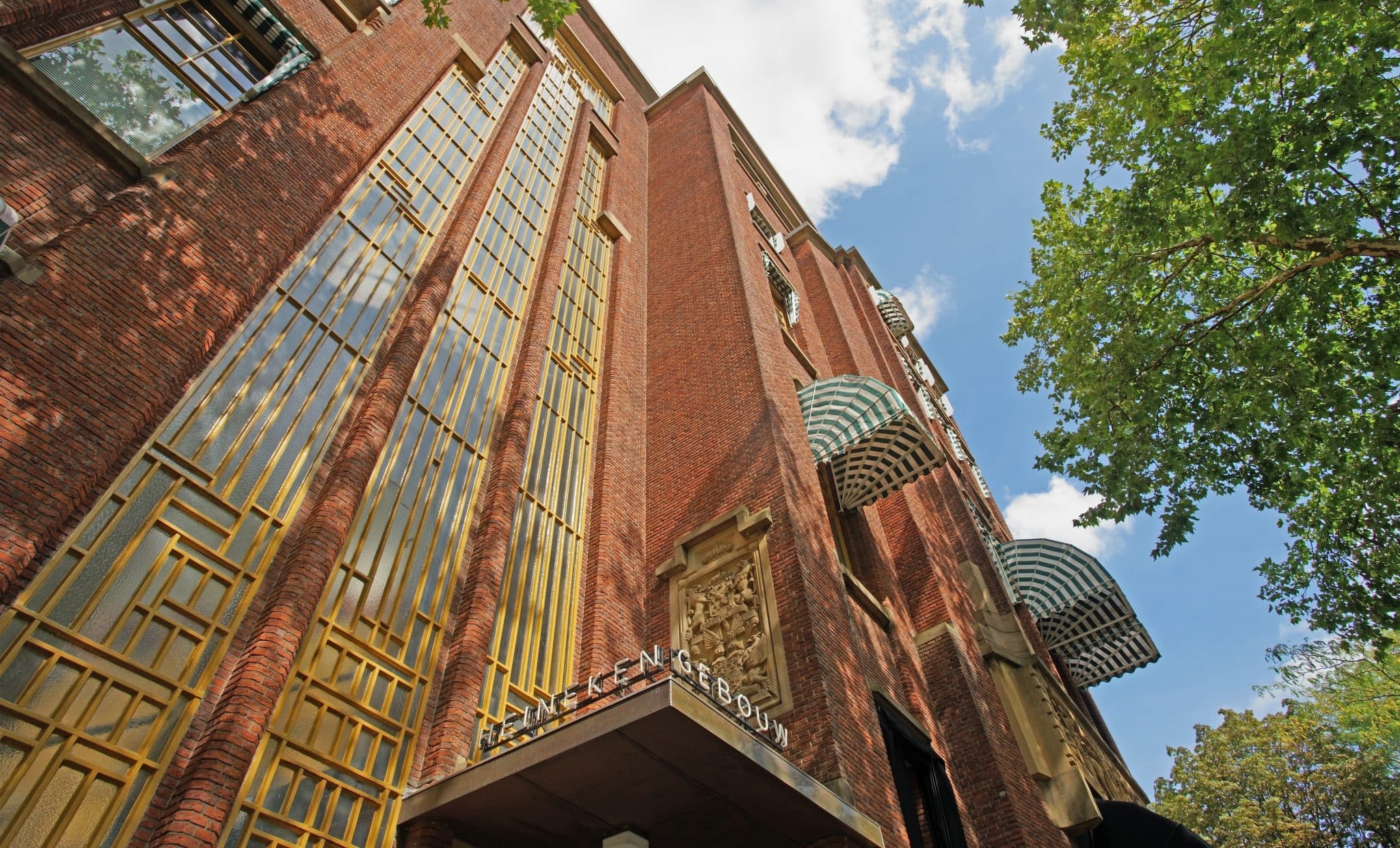Het gouden Heinekengebouw in Rotterdam